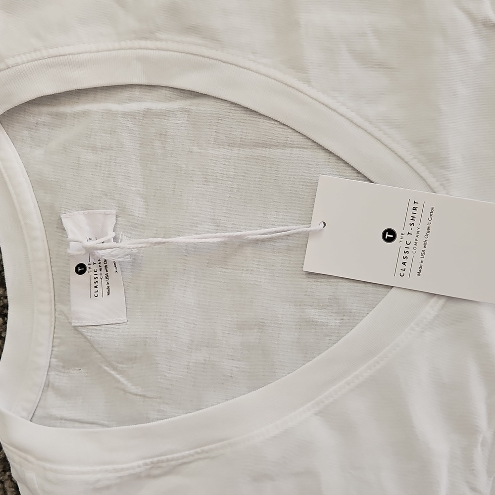 NWT THE CLASSIC T-SHIRT CO. WHITE T-SHIRT (NEW $120) sz XL - Picture 4 of 7
